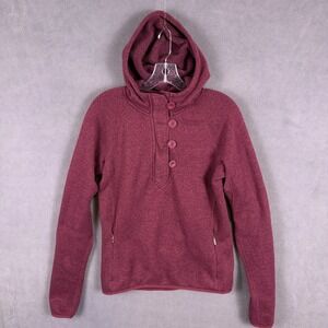 The North Face Womens M Crescent Sunshine Maroon Fleece Pullover